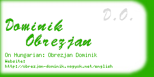 dominik obrezjan business card